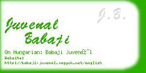 juvenal babaji business card